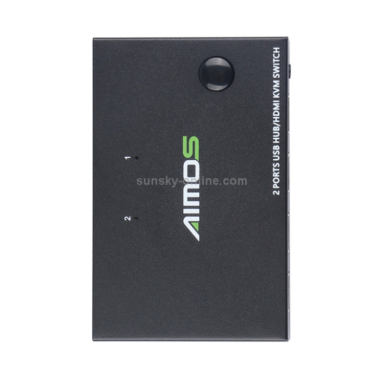 AIMOS AM-KVM201CC 2 puertos USB HUB HDMI KVM Switch sin cable de extensión - 2