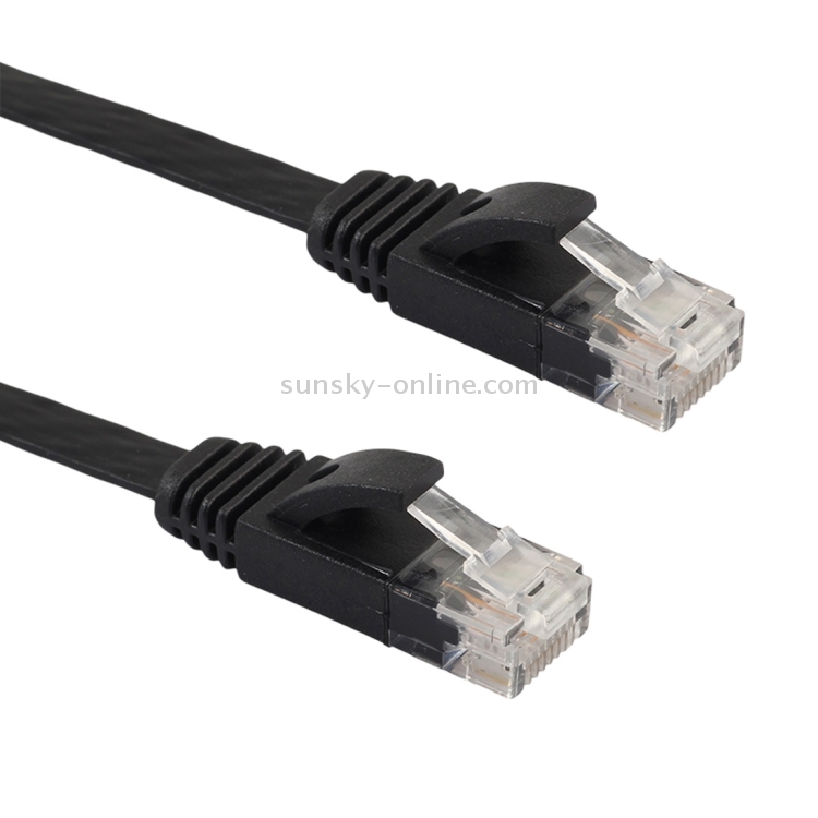 Color : Black Patch Lead RJ45 Network Cables Computer Cables 5m CAT6 Ultra-Thin Flat Ethernet Network LAN Cable 