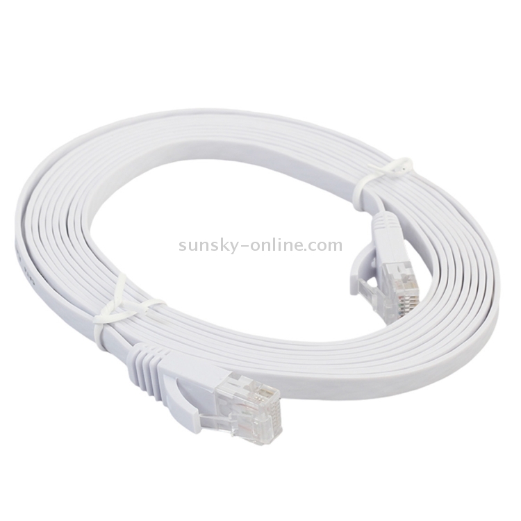 Internet Cable 2m CAT6 Ultra-Thin Flat Ethernet Network LAN Cable Orange Patch Lead RJ45 Color : Orange LAN Cable 