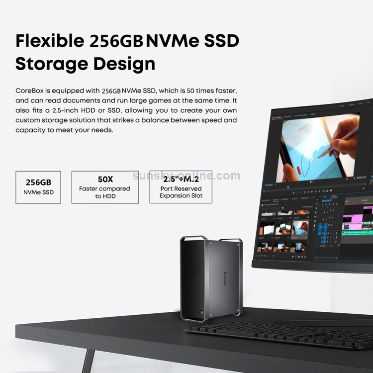 Chuwi Corebox I5ミニPC、16GB + 256GB Win10ホームシステムIntel Core