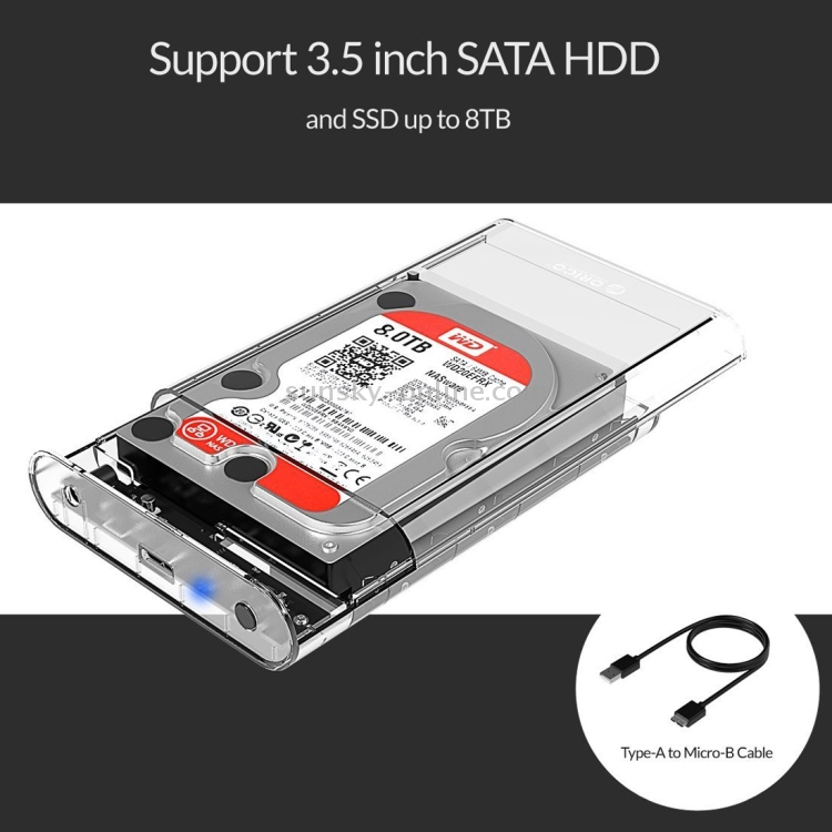 3.5 USB 3 SATA SSD HDD Enclosure - UASP - Cajas para unidades externas