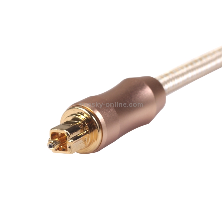 QHG02 SPDIF Toslink Cable de audio de fibra óptica trenzada chapada en oro, longitud: 1 m - 2