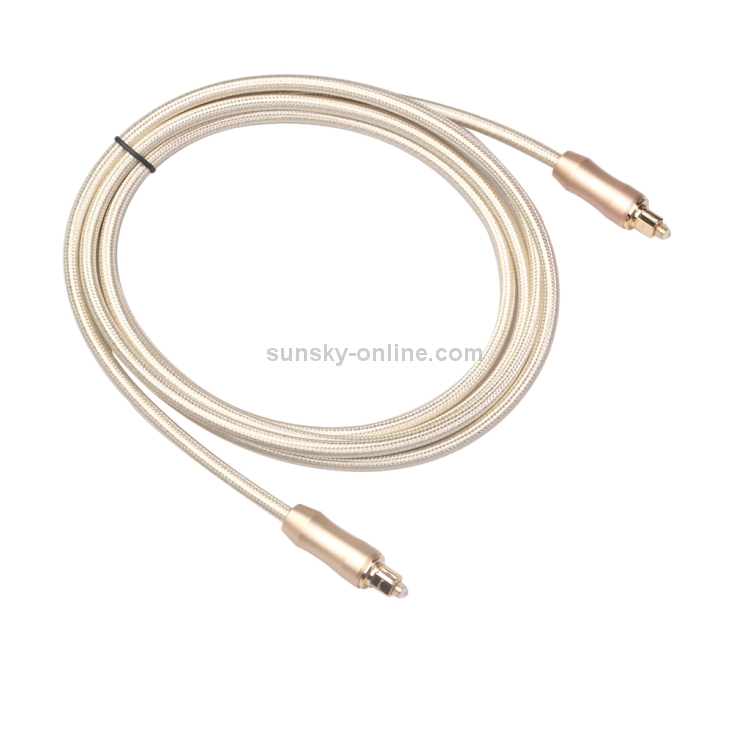 QHG02 SPDIF Toslink Cable de audio de fibra óptica trenzada chapado en oro, longitud: 2 m - 1