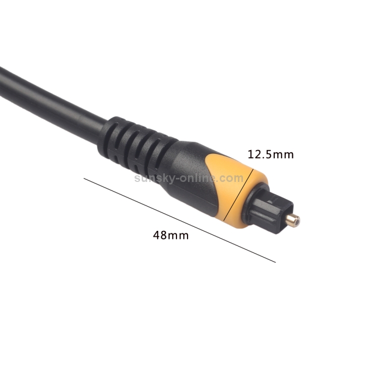 QHG01 SPDIF Cable de audio óptico de doble color de PVC Toslink, Longitud: 1 m - 3