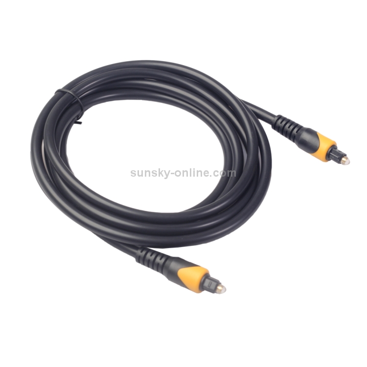 QHG01 SPDIF Cable de audio óptico de doble color de PVC Toslink, Longitud: 2 m - 1