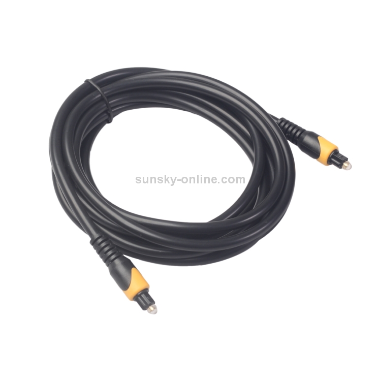 QHG01 SPDIF Cable de audio óptico de doble color de PVC Toslink, longitud: 3 m - 1