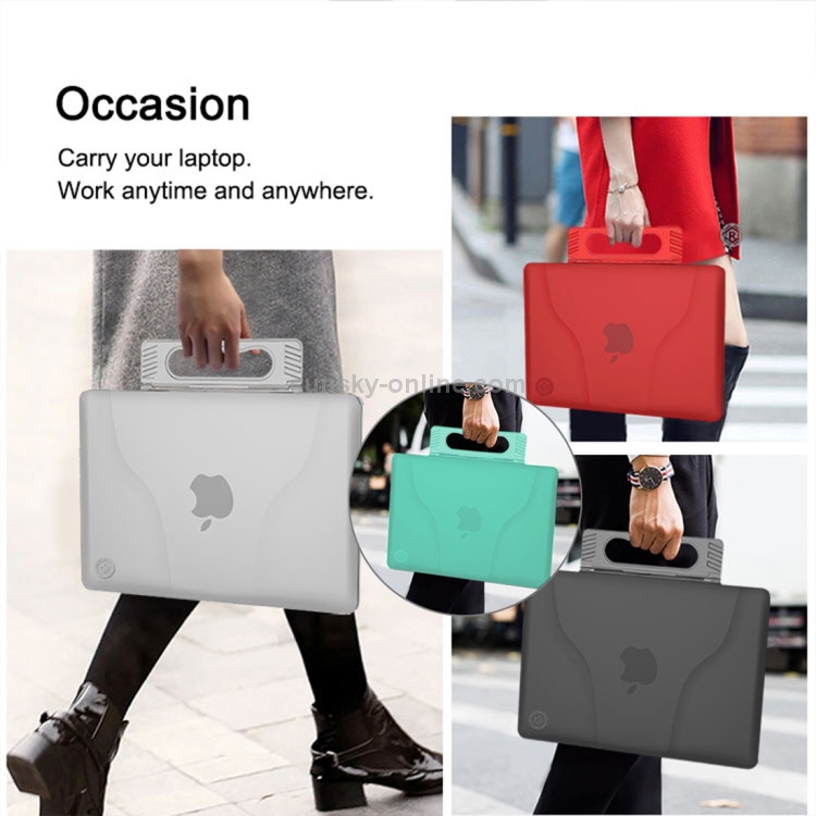 Multi-function Ultra-thin Translucent Heat Dissipation Laptop PC Protective Case for MacBook Air 13.3 inch, with Holder & Handle & Slip-resistant Feet(Red) Multi-function Ultra-thin Translucent Heat Dissipation Laptop PC Protective Case for MacBook Air 13.3 inch, with Holder & Handle & Slip-resistant Feet(Red)