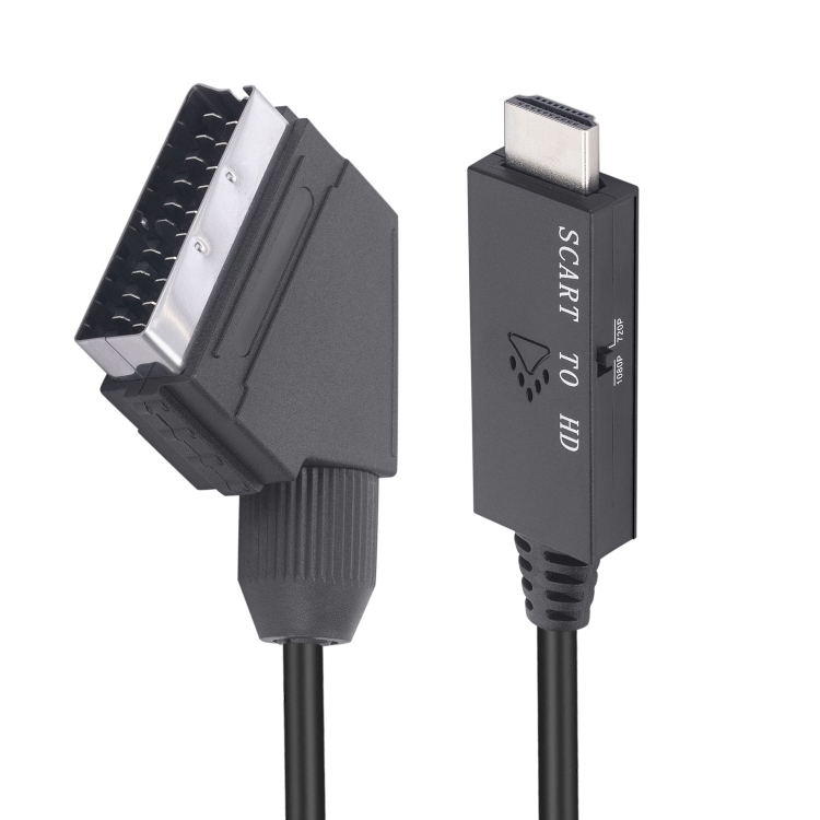 Cable adaptador de audio y video convertidor compatible con euroconector a  HDMI (negro)