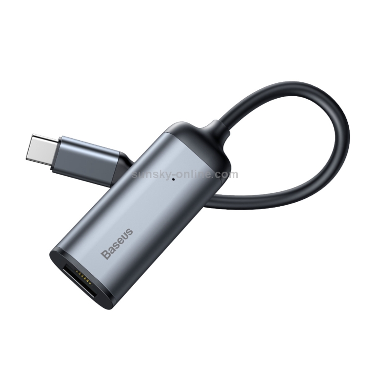 Baseus CAHUB-H0G Enjoy Series USB-C / Type-C to RJ45 Interface HUB Adapter (Dark Gray) Baseus CAHUB-H0G Enjoy Series USB-C / Type-C to RJ45 Interface HUB Adapter (Dark Gray)