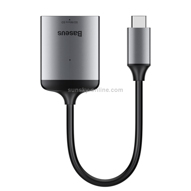 Baseus CAHUB-P0G Enjoy Series USB-C / Type-C to SD / TF Card Reader HUB Adapter (Dark Gray) Baseus CAHUB-P0G Enjoy Series USB-C / Type-C to SD / TF Card Reader HUB Adapter (Dark Gray)