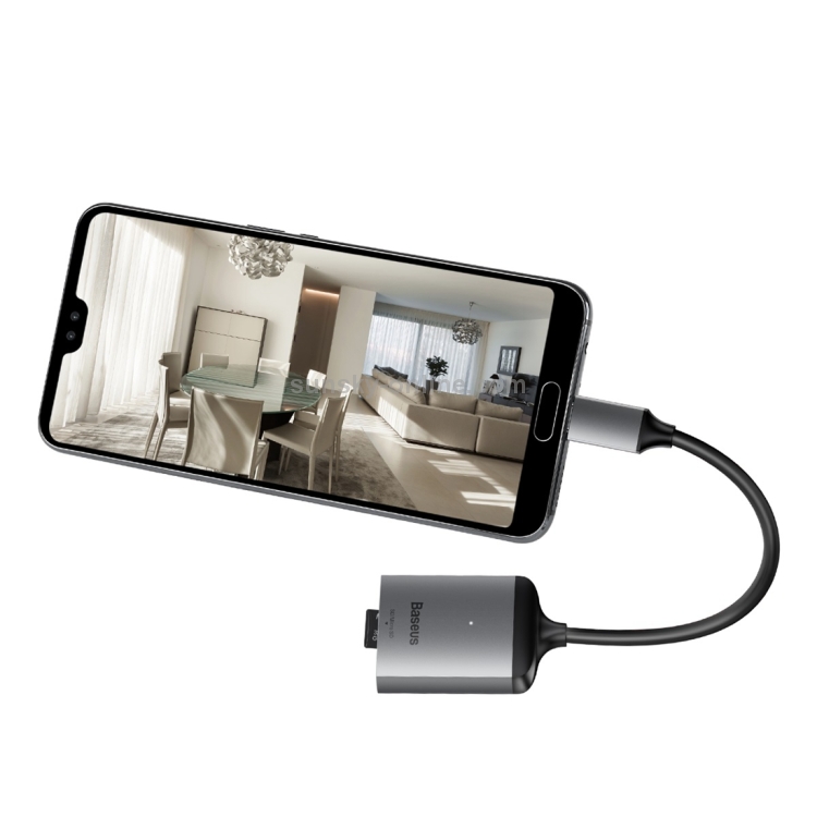 Baseus CAHUB-P0G Enjoy Series USB-C / Type-C to SD / TF Card Reader HUB Adapter (Dark Gray) Baseus CAHUB-P0G Enjoy Series USB-C / Type-C to SD / TF Card Reader HUB Adapter (Dark Gray)