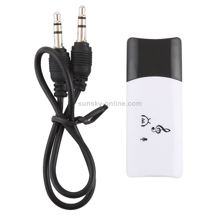 2 in 1 USB Bluetooth Dongle + Audio Receiver Adapter(White) 2 in 1 USB Bluetooth Dongle + Audio Receiver Adapter(White)