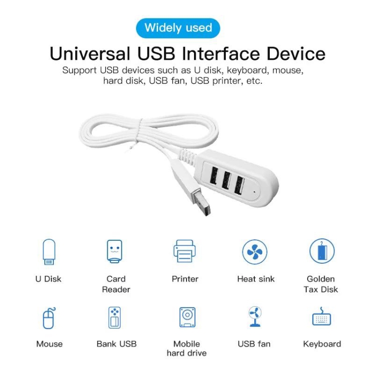 1.2m TPE USB A to 3 USB Ports Female HUB Adapter 1.2m TPE USB A to 3 USB Ports Female HUB Adapter