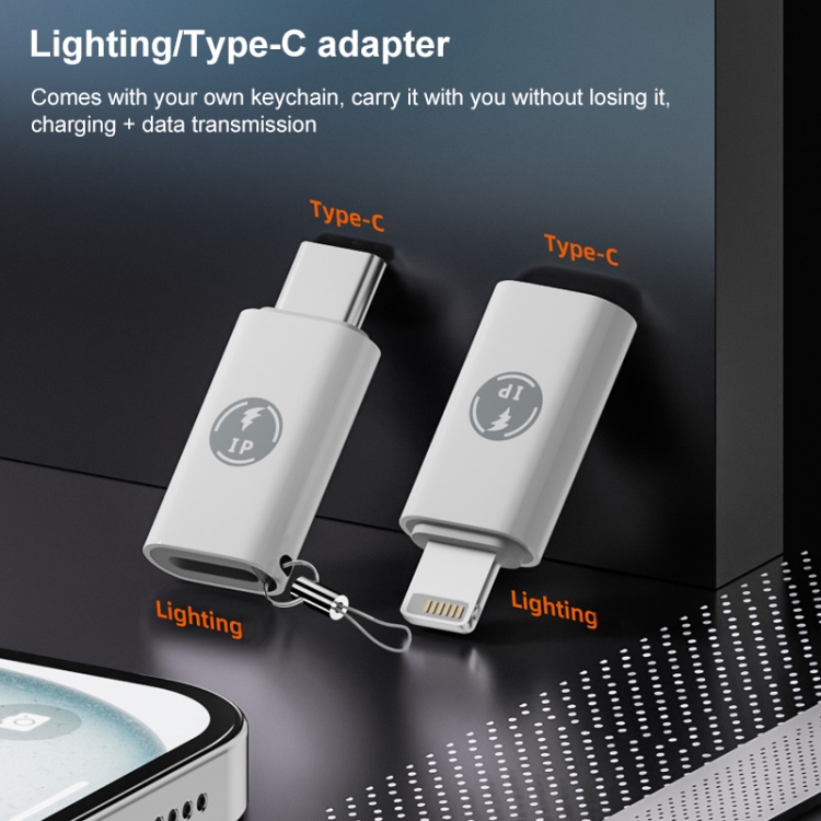 8 Pin Male to USB-C / Type-C Female ABS Charging Adapter 8 Pin Male to USB-C / Type-C Female ABS Charging Adapter