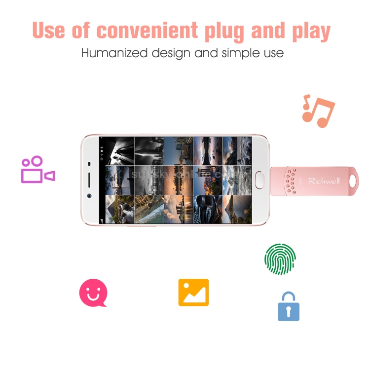 Richwell 3 in 1 64G Type-C + Micro USB + USB 3.0 Metal Flash Disk with OTG Function(Silver) Richwell 3 in 1 64G Type-C + Micro USB + USB 3.0 Metal Flash Disk with OTG Function(Silver)
