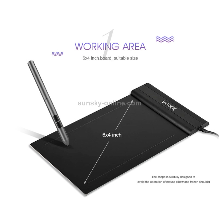  Drawing Tablet,VEIKK S640 Digital Graphics Tablet, 6x4