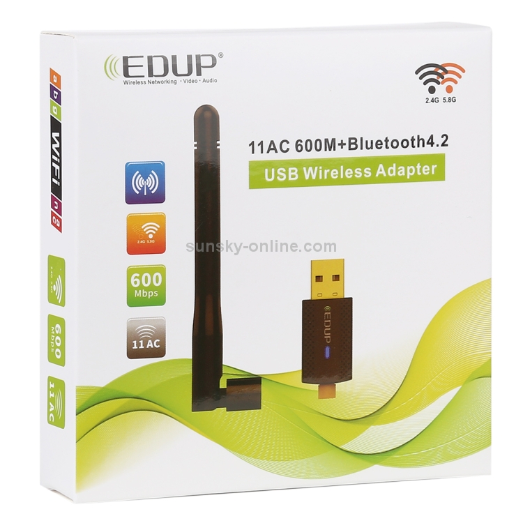EDUP - Adaptateur USB WIFI + Bluetooth - 150 Mbps - Récepteur
