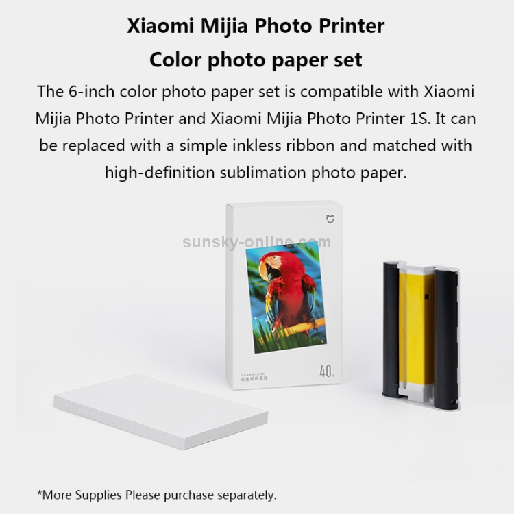 Mini impresora fotográfica de bolsillo automática Xiaomi Mijia 1S original, enchufe de EE. UU. (Blanco) - 17