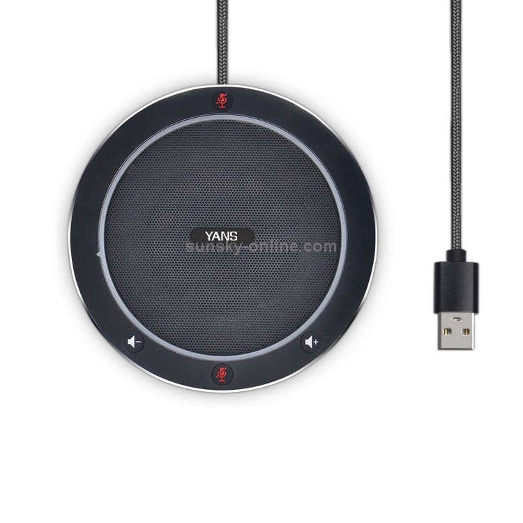 YANS YS-M61 Mini puerto USB Micrófono omnidireccional para videoconferencia (negro) - 4