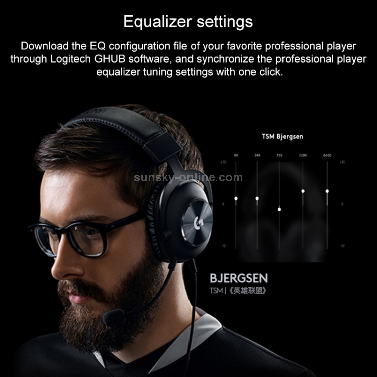 Logitech G PRO X USB Wired 7.1 Surround Gaming Headset Micrófono - 8