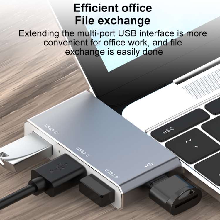 Adaptador HUB USB-C / Tipo-C a OTG de 4 puertos Tipo-C USB 3.0 USB 2.0 - 4