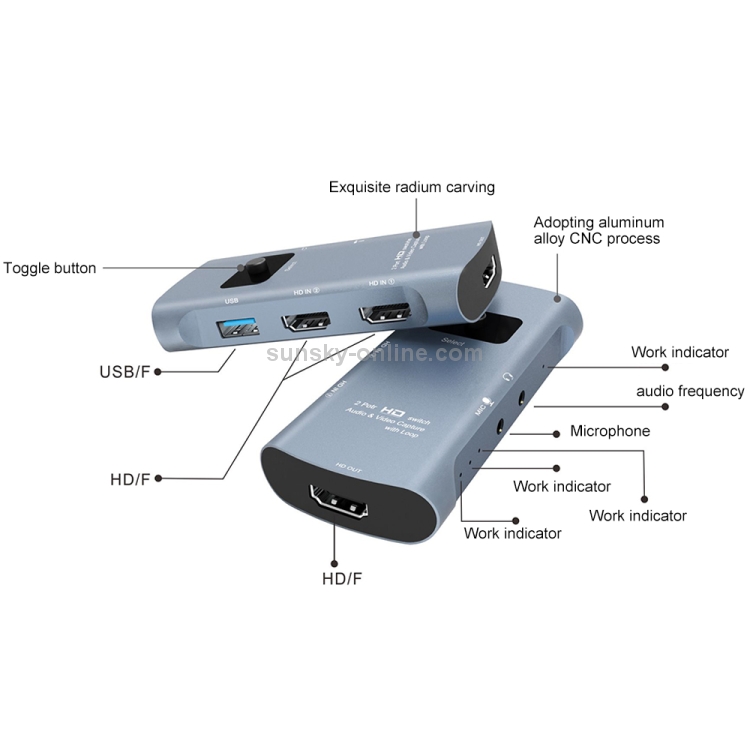 Z55 HD Audio Video Capture Switcher con Loop - 3