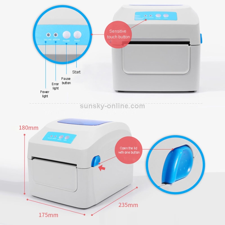 GPRINTER GP1324D USB Port Thermal 