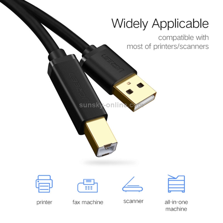 UGREEN USB 2.0 Gold-plated Printer Data Cable For Canon HP 5M Length