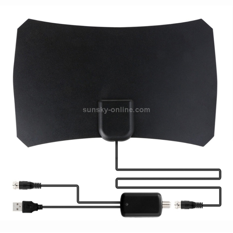 50 Miles Range 25dBi High Gain Digital Indoor HDTV Antenna with 3m ...