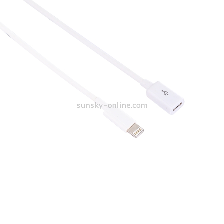 12cm 8 Pin Male to Micro USB Female Charging Adapter Cable 12cm 8 Pin Male to Micro USB Female Charging Adapter Cable