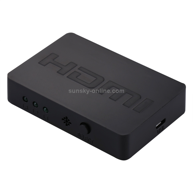 1080P 3 x 1 puertos (3 puertos de entrada x 1 puerto de salida) Interruptor HDMI con control remoto - 1