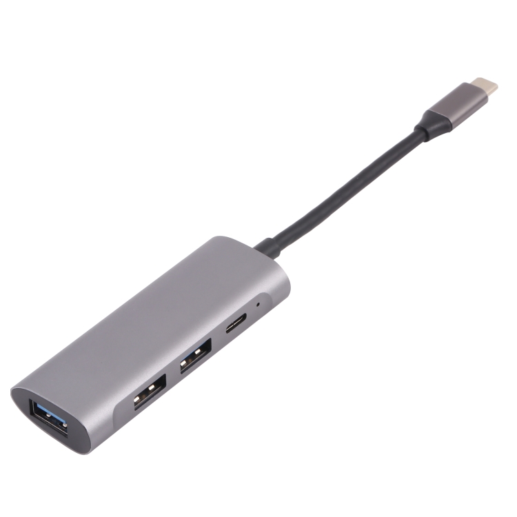 T-812 4 in 1 USB-C / Type-C to USB 3.0 + USB-C / Type-C + SD / TF Card Slots HUB Docking Station - 3