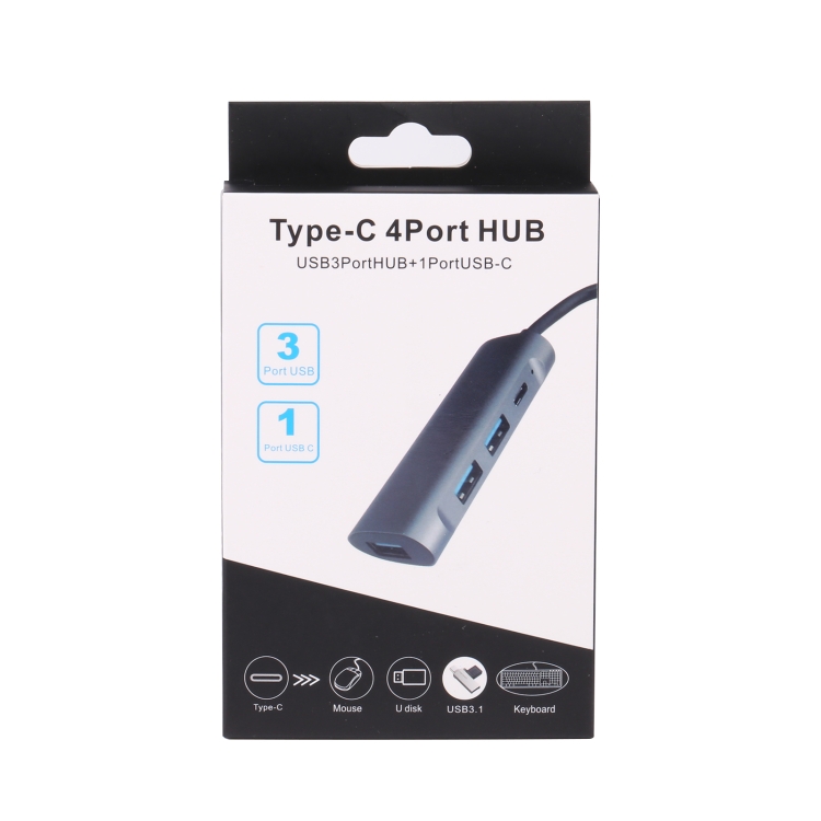 T-812 4 in 1 USB-C / Type-C to USB 3.0 + USB-C / Type-C + SD / TF Card Slots HUB Docking Station - 5