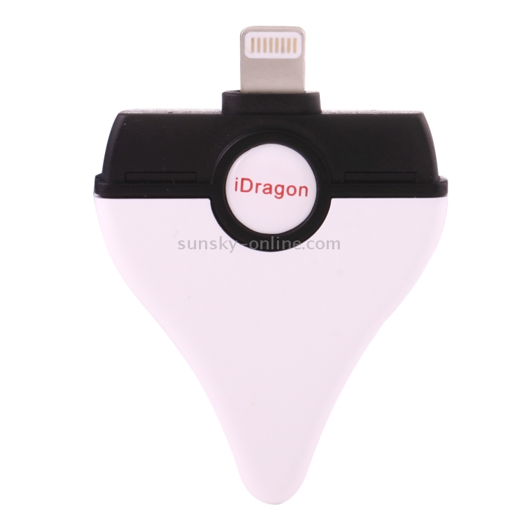 iDragon-R009 2 in 1 8 Pin to USB 2.0 Waterdrop Shaped Memory Card Reader with Key Chains, Support TF Card