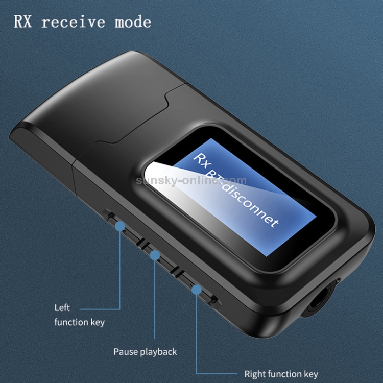 T11B 2 in 1 USB Bluetooth 5.0 Transmitter & Receiver Audio Adapter with LCD Screen(Black) T11B 2 in 1 USB Bluetooth 5.0 Transmitter & Receiver Audio Adapter with LCD Screen(Black)