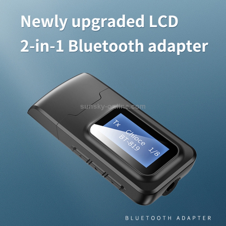 T11B 2 in 1 USB Bluetooth 5.0 Transmitter & Receiver Audio Adapter with LCD Screen(Black) T11B 2 in 1 USB Bluetooth 5.0 Transmitter & Receiver Audio Adapter with LCD Screen(Black)