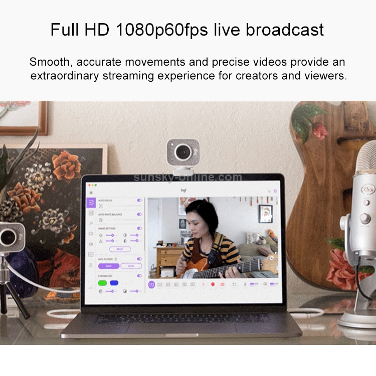 Logitech StreamCam Full HD 1080P / 60fps Auto Focus USB-C / Type-C Port  Live Broadcast Gaming Webcam, Built-in Microphone (Black)