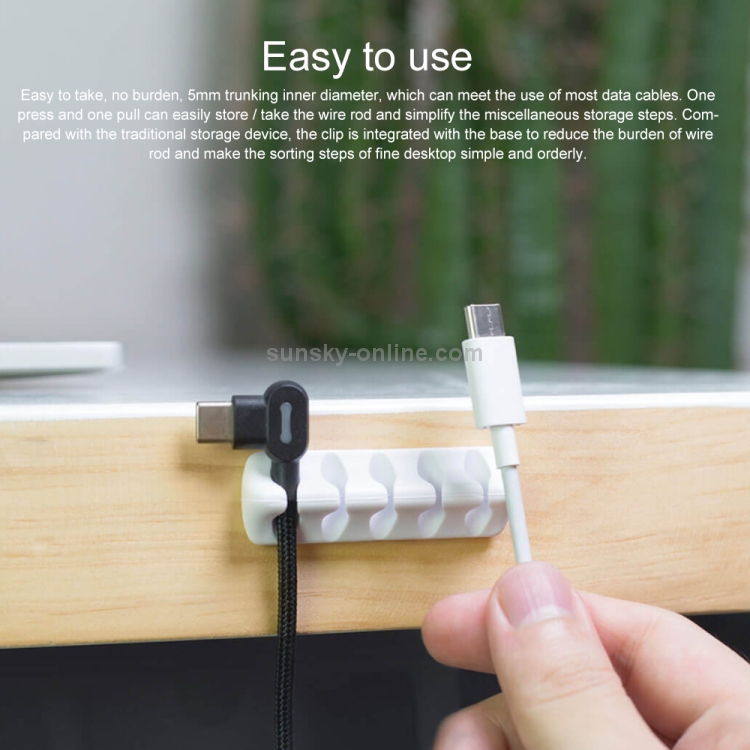 Original Xiaomi Youpin bcase 5 in 1 Silicone Desktop Cable Organizer (White) Original Xiaomi Youpin bcase 5 in 1 Silicone Desktop Cable Organizer (White)