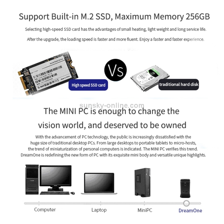 Mini PC portátil multifunción para Intel 4G + 64G, cámara incorporada de 2 megapíxeles y micrófono de reducción de ruido con absorción de sonido, soporte de comunicación de voz y video interactivo y altavoz 4K ultra claro (negro) - 10
