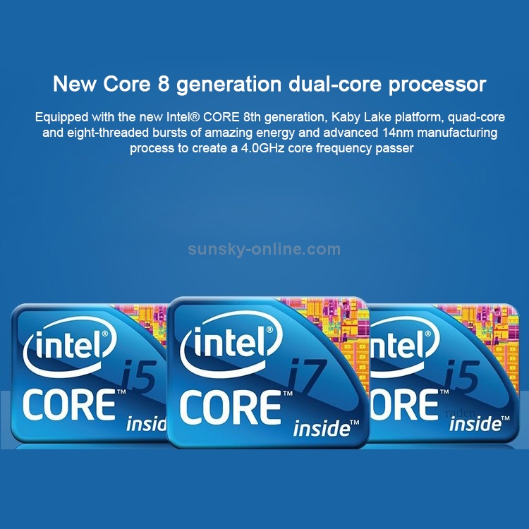 Smart Mini PC para Intel Core I7-8550U 8G + 128G Quad Core 1.8-4.0GHz, compatible con Bluetooth 4.0 y 2.4G / 5.0G, WiFi de doble banda y tarjeta de red RJ45 Gigabit - 8