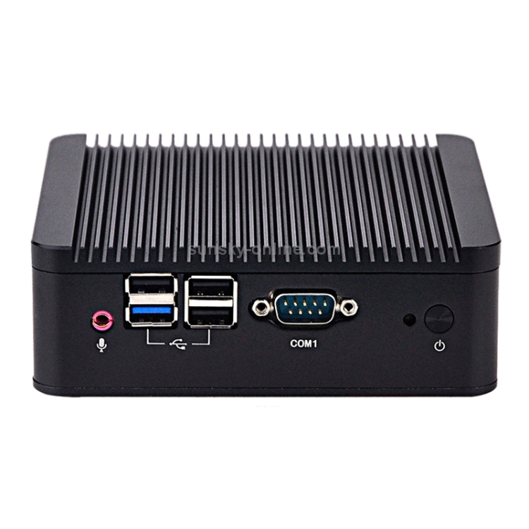 PC sin ventilador Mini Control industrial con 4 puertos USB y RS-232 COM PORT, 8GB RAM, Intel Celeron N2920 2.0GHz CORDE CORE, Support Bluetooth 4.0 y 2.4G / 5.0G WiFi de doble banda (negro) - 1