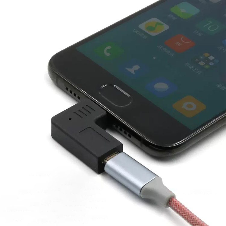3 PCS LY-U2T078 USB-C / Type-C Female to Micro USB 5 Pin Right Elbow Male Charging Adapter 3 PCS LY-U2T078 USB-C / Type-C Female to Micro USB 5 Pin Right Elbow Male Charging Adapter