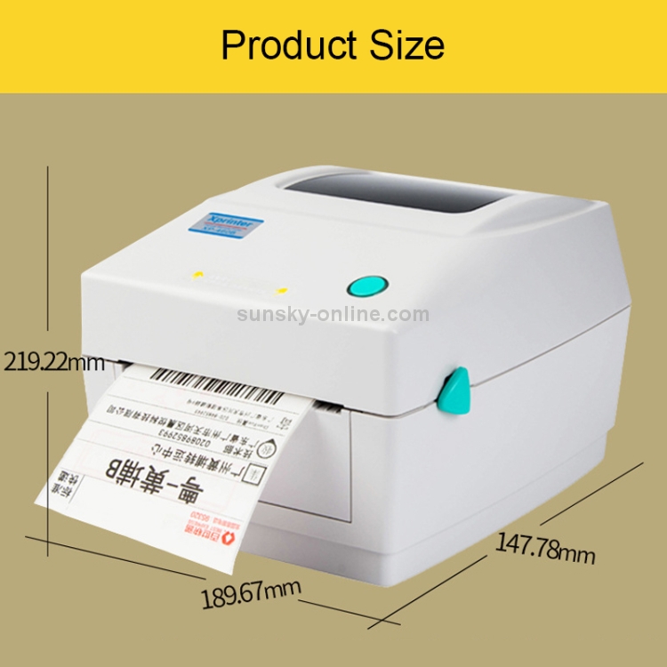 Impresora de código de barras de calibración automática térmica con puerto USB Xprinter XP-460B - 2