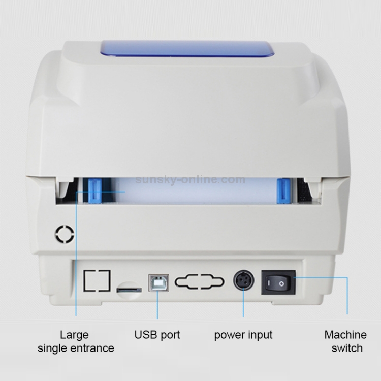 Impresora de código de barras de calibración automática térmica con puerto USB Xprinter XP-460B - 3
