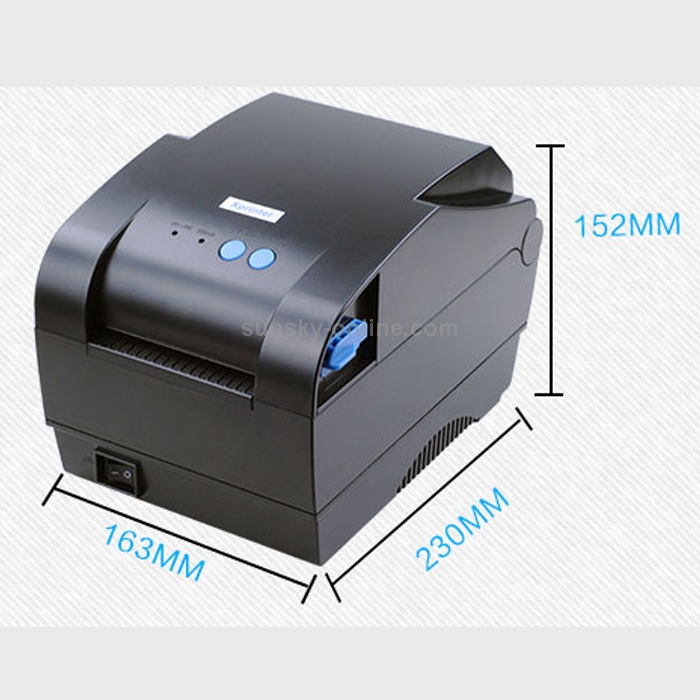 Impresora de código de barras de calibración automática térmica con puerto USB Xprinter XP-365B - 2