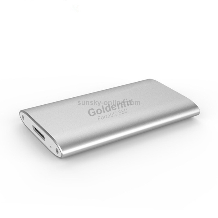 Unidad de estado sólido portátil Goldenfir NGFF a Micro USB 3.0, capacidad: 512 GB (plateado) - 1