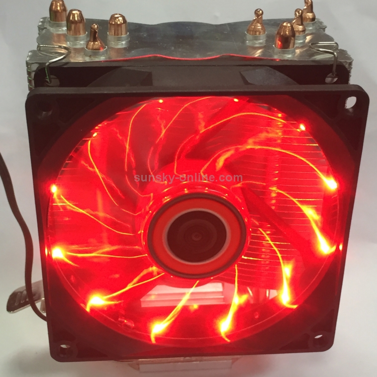CoolAge L400 DC 12V 1600PRM 40.5cfm Disipador de calor Ventilador de enfriamiento de cojinete hidráulico Ventilador de enfriamiento de CPU para AMD Intel 775 1150 1156 1151 (Rojo) - 7