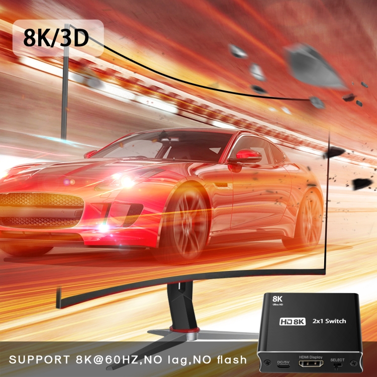 NK-W80 8K UHD HDMI 2x1 interruptor de un solo sentido - 3