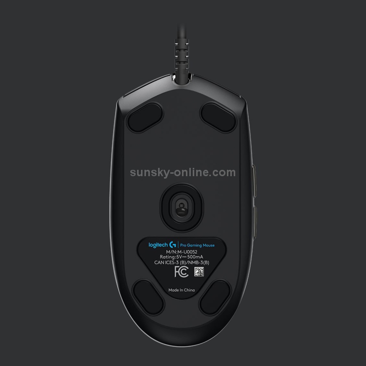Logitech G Pro 16000DPI RGB Illumination Macro Programming Mouse óptico para juegos con cable, longitud: 1,8 m (negro) - 2