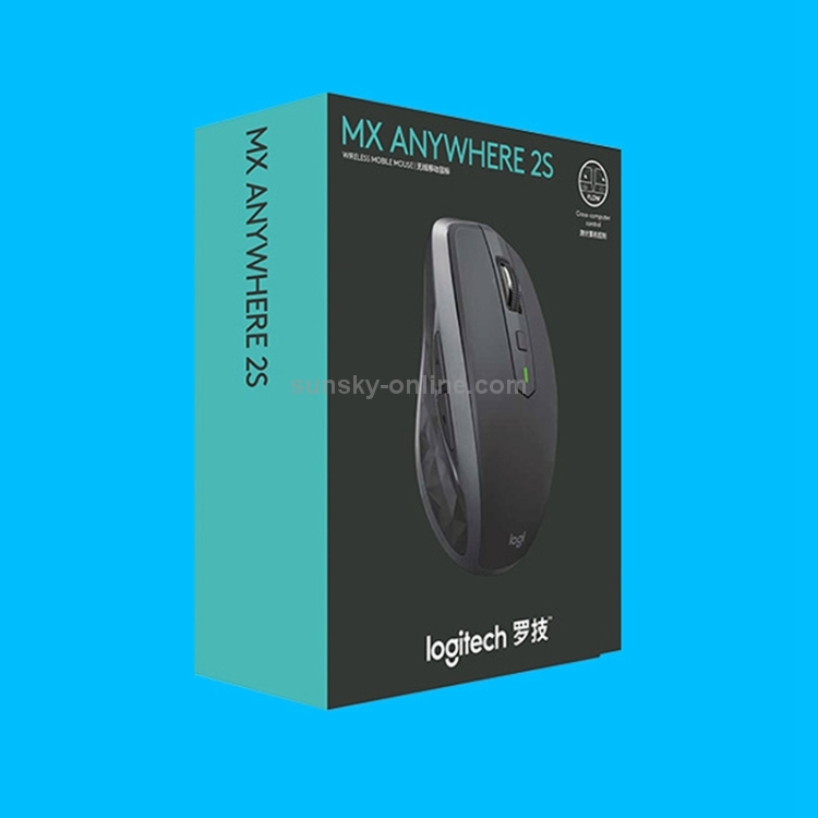 Logitech MX Anywhere 2S 4000DPI Bluetooth + Ratón óptico inalámbrico para juegos de diseño simétrico recargable de modo dual unificador (negro) - 3